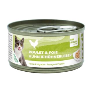 Aliment humide Bubi nature pour chat pâtée filet entier poulet et foie qualité prémium 70g de la marque bubimex